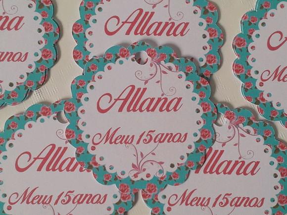 Tag de Agradecimento Personalizada Azul
