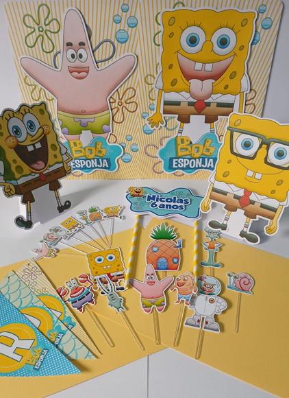 Kit Festa Só Um Bolinho Bob Esponja