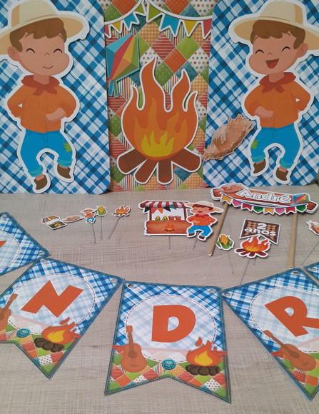 Kit Festa Só Um Bolinho Festa Junina Menino 2