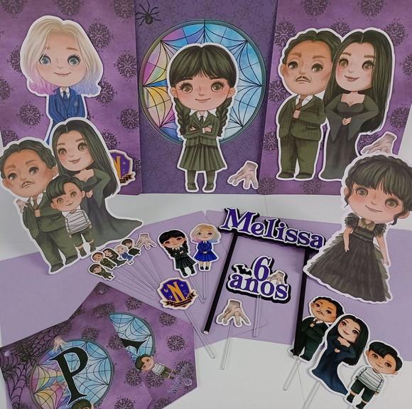 Kit Festa Só Um Bolinho Wandinha Addams Cute