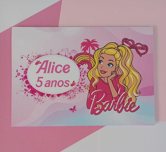 Rótulo Adesivo para Maleta Kit Festa - Barbie 2