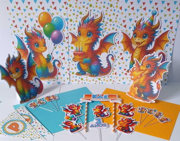 Kit Festa Só Um Bolinho Dragão