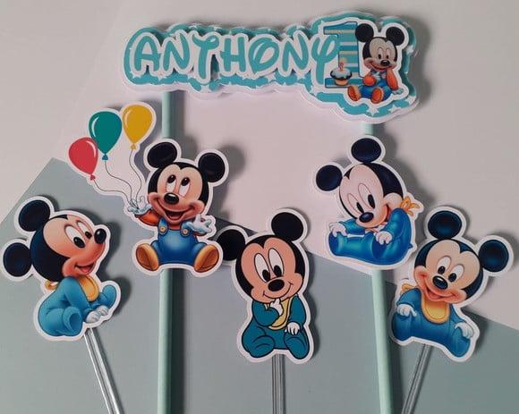 Topo de Bolo/cake Topper Mickey Baby