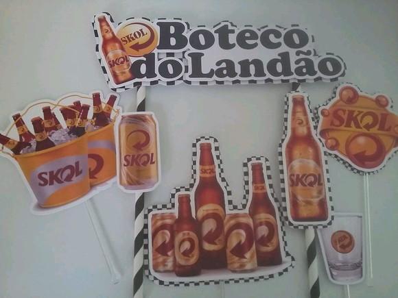Topo de Bolo/cake Topper Skol