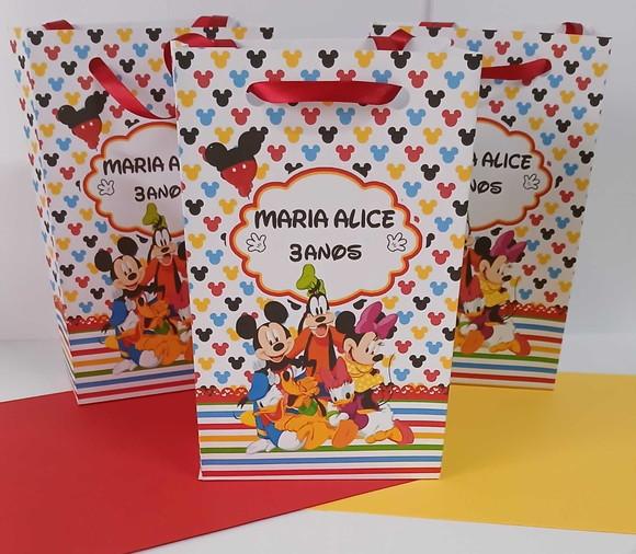 Sacola Personalizada Turma do Mickey