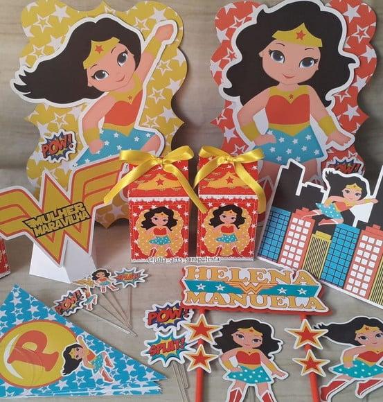 Kit Festa Só Um Bolinho Mulher Maravilha Cute