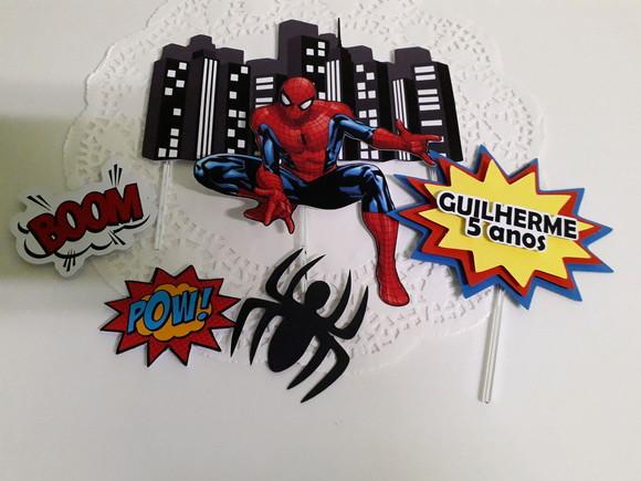 Topo de Bolo/cake Topper Homem Aranha 2