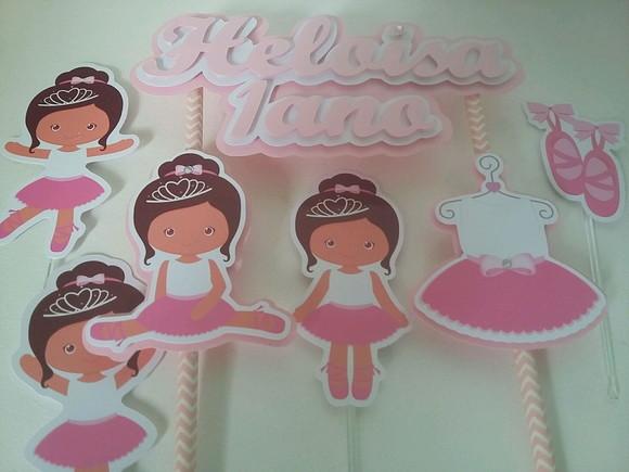 Topo de Bolo/cake Topper Bailarina