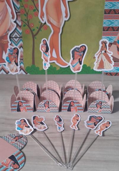 Toppers e Forminhas para Doces Princesa Pocahontas