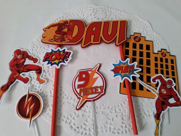 Topo de Bolo/Cake Topper Flash
