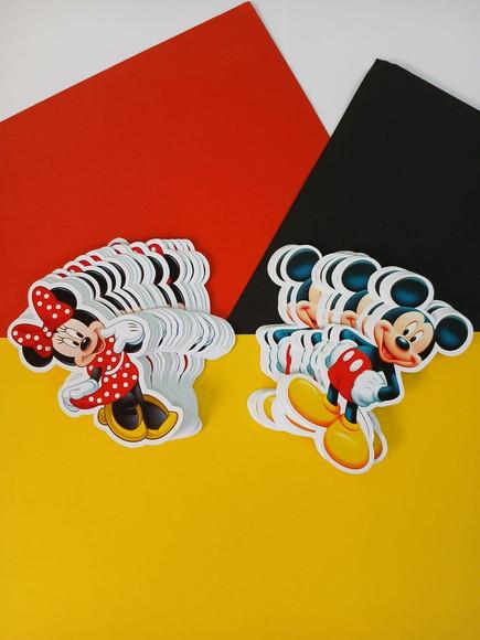 40 Apliques para Tubetes Minnie e Mickey