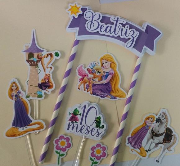 Topo de Bolo/cake Topper Princesa Rapunzel