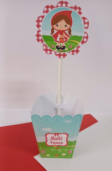 Centro de Mesa Cachepot Chapeuzinho Vermelho