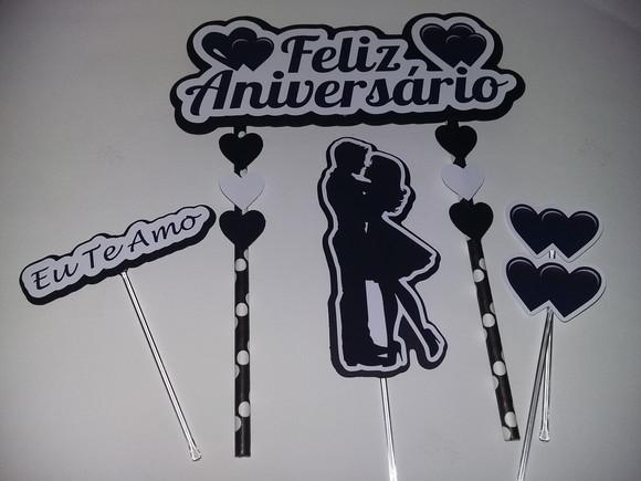 Topo de Bolo/cake Topper Dia dos Namorados