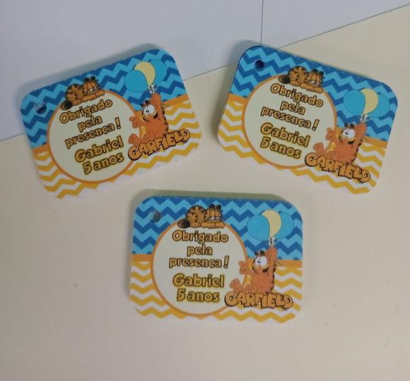 Tag de Agradecimento Personalizada Garfield