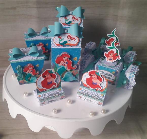 Kit Festa Personalizado Pequena Sereia- 20 Peças