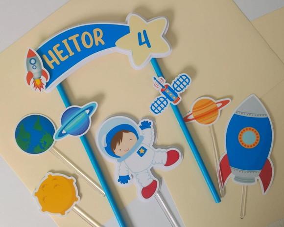 Topo de Bolo/cake Toppers Astronauta