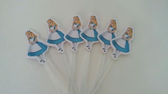 Toppers Para Docinhos Alice no País das Maravilhas