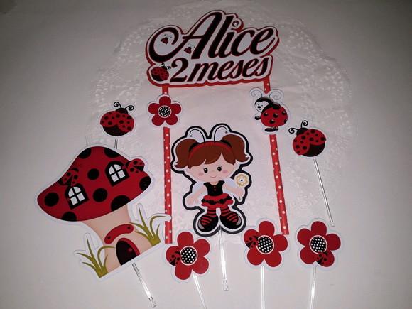 Topo de Bolo/Cake Topper Joaninha