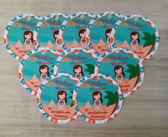 Tag de Agradecimento Personalizada Praia/verão