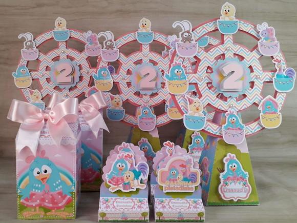 Kit Festa 20 Peças Galinha Pintadinha Candy Color
