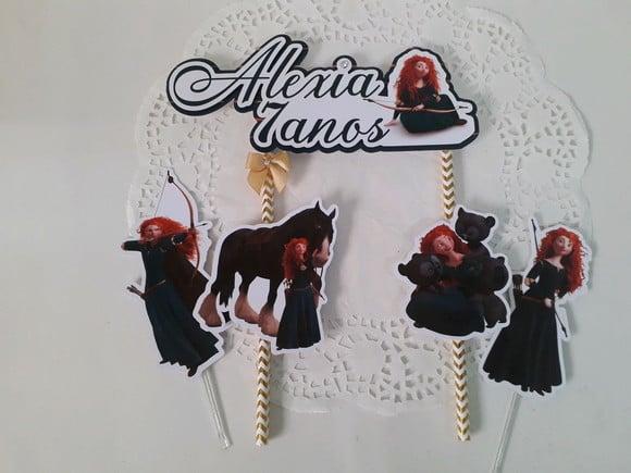 Topo de Bolo/cake Topper Princesa Valente