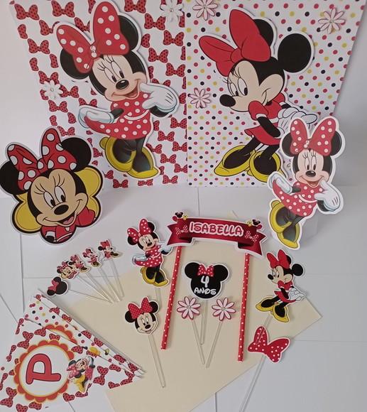 Kit Festa Só Um Bolinho Minnie Vermelha