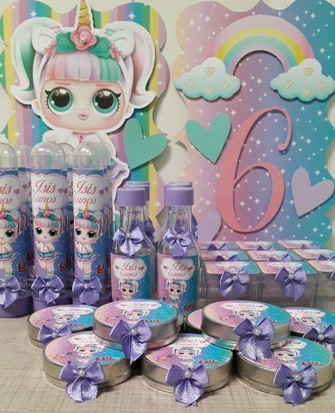 Kit Personalizado 40 Pçs Lol Unicórnio