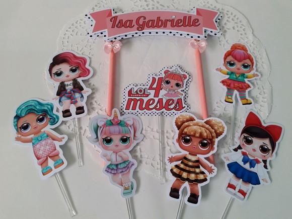 Topo de Bolo/cake Topper Lol