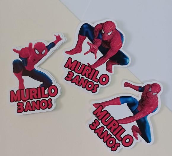 Apliques para Tubetes Homem Aranha