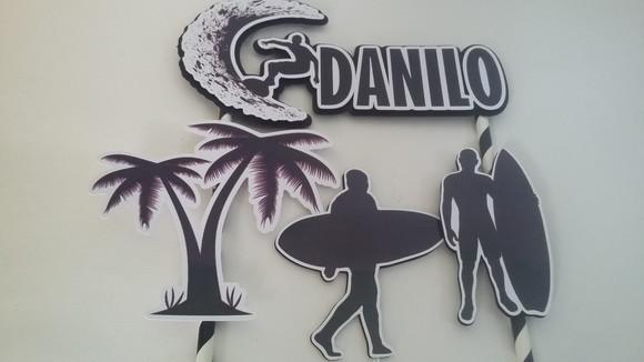 Topo de Bolo/Cake Topper Surfista