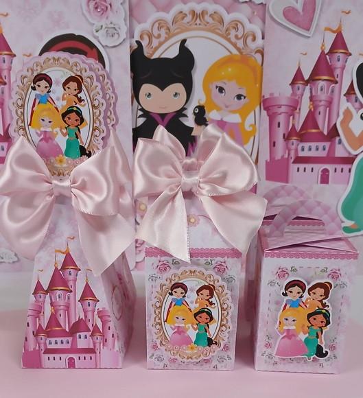 Kit 15 Caixas Personalizadas Princesas da Disney