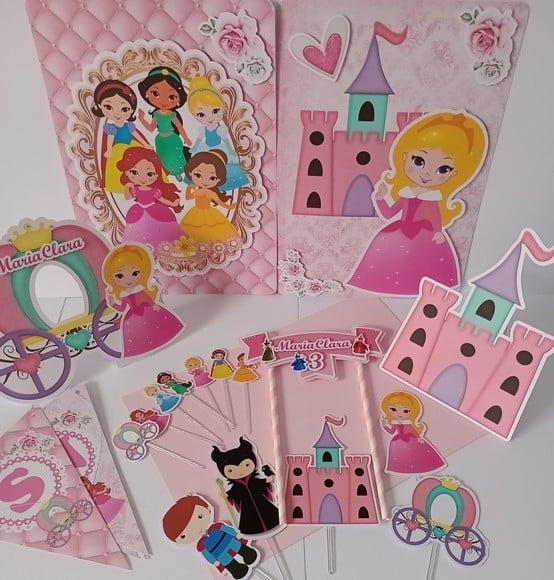 Kit Festa Só Um Bolinho Princesas da Disney - Personalizado