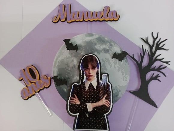Topo de Bolo/cake Topper Wandinha Addams