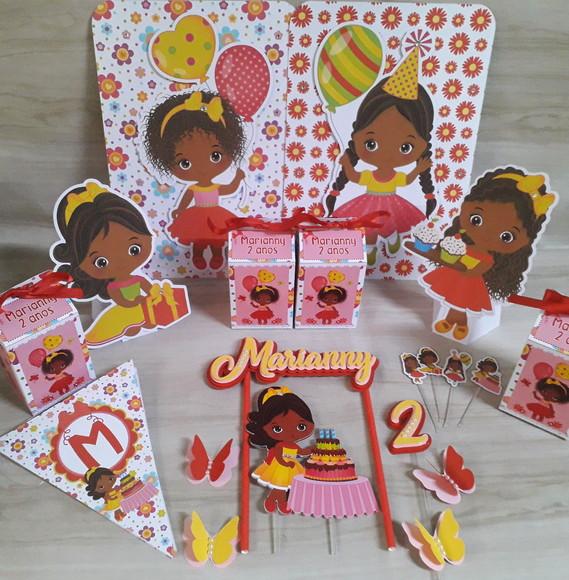Kit Festa Só Um Bolinho Menina Afro 2