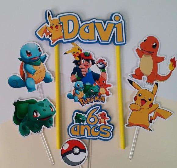 Topo de Bolo/Cake Topper Pokémon 2