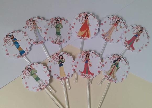 Toppers Para Docinhos Princesa Mulan