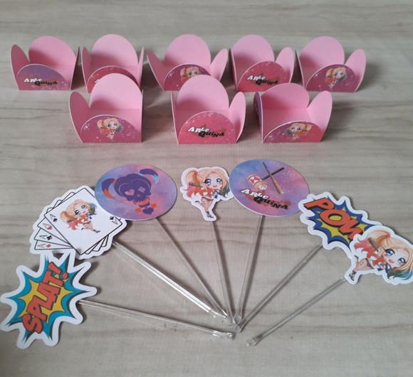 Toppers e Forminhas para Doces Arlequina