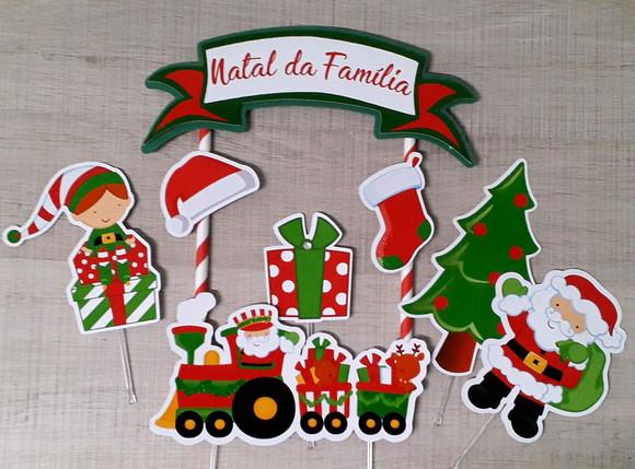 Topo de Bolo/cake Topper Natal