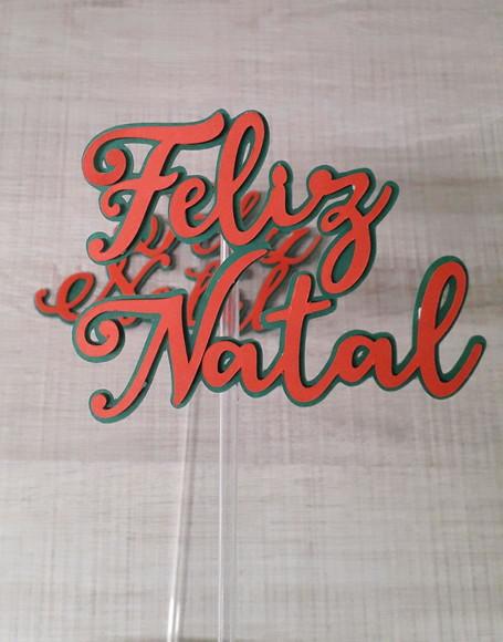2 Mini Topos de Bolo Natal