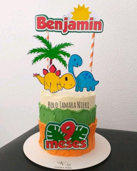 Topo de Bolo/Cake Topper Dinossauros