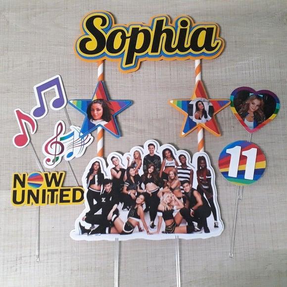 Topo de Bolo/Cake Topper Now United