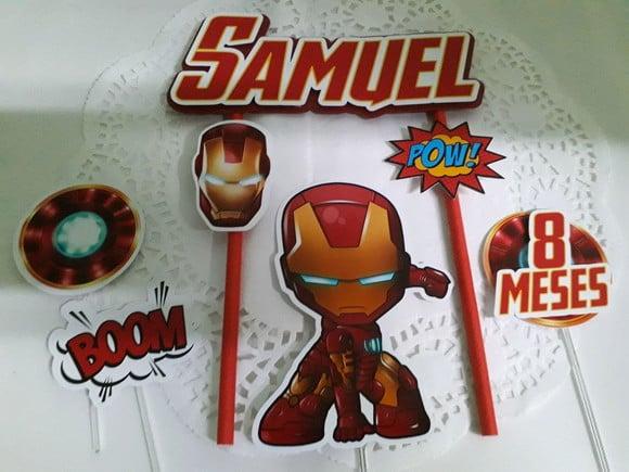 Topo de Bolo/cake Topper Homem de Ferro 2