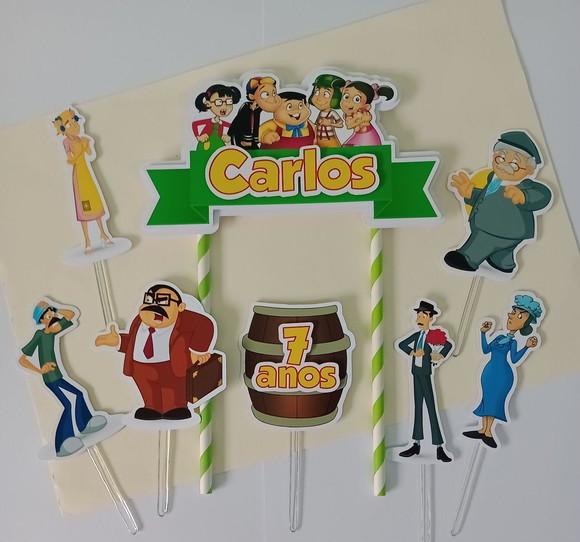 Topo de Bolo/cake Topper Turma do Chaves