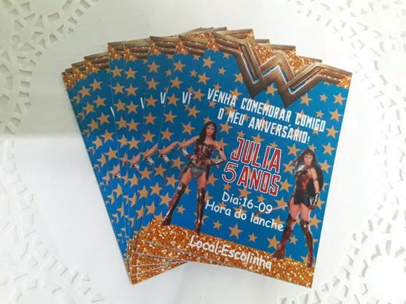 Convite Mulher Maravilha