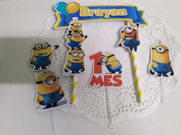 Topo de Bolo/cake Topper Minions