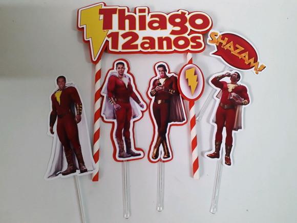 Topo de Bolo/cake Topper Shazam