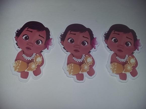 Apliques para Tubetes - Moana Baby