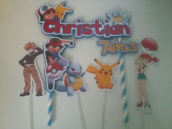 Topo de Bolo/cake Topper Pokémon