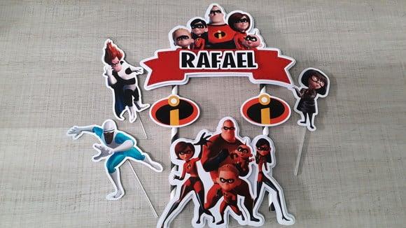 Topo de Bolo/cake Toppers os Incríveis